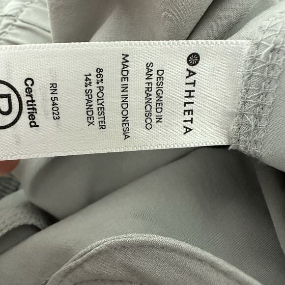 Athleta Pants Womens 8 Gray Skyline Pants Paper Bag Waist Belted Joggers Pull on - Picture 9 of 16